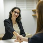 Entretien de recrutement, candidat sélectionné à l'aide d'un logiciel de recrutement.